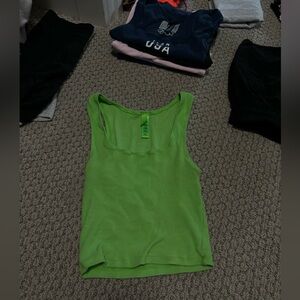Neon green skims tank